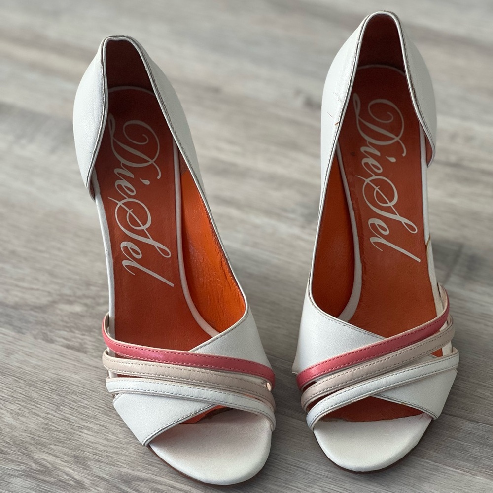 Diesel Women's Elegant White Heels